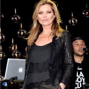 Kate Moss for Topshop Black and Gold Blazer